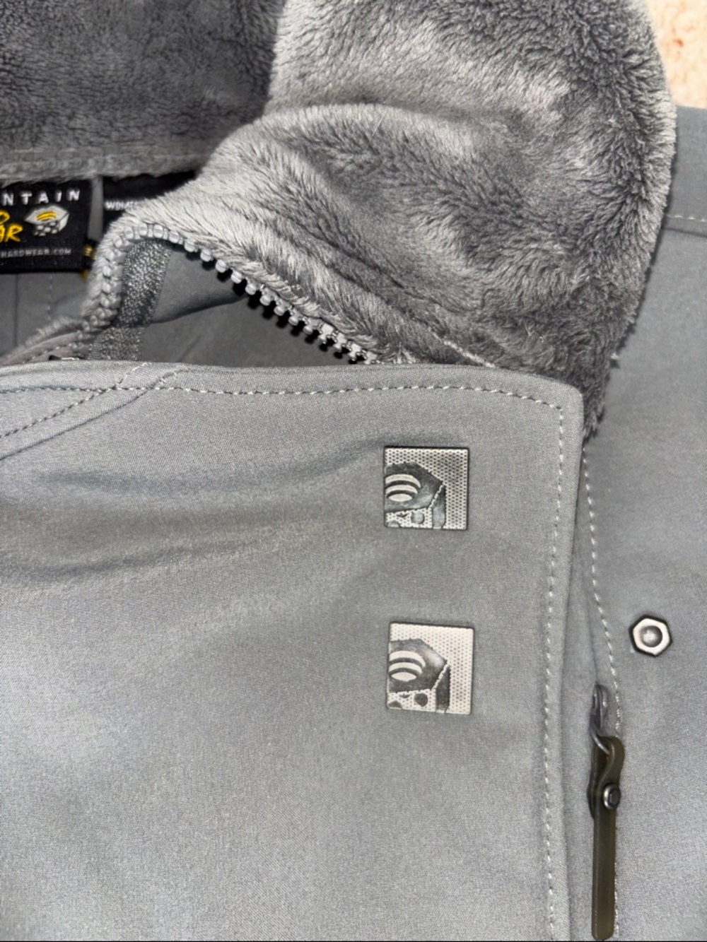 Mountain Hardwear Women's Gray Trench Softshell Coat Size Large - Picture 5 of 10